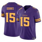 Men's Minnesota Vikings Josh Dobbs Purple 2023 Color Rush Stitched Jerseys
