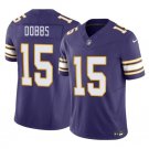 Men's Minnesota Vikings Josh Dobbs Purple 2023 Throwback Limited Stitched Jerseys