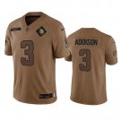 Men's Minnesota Vikings Jordan Addison 2023 Brown Salute To Service Limited Stitched Jersey