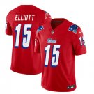 Men's New England Patriots Ezekiel Elliott Red 2023 F.U.S.E. Vapor Limited Stitched Jersey