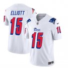 Men's New England Patriots Ezekiel Elliott White 2023 F.U.S.E. Vapor Limited Stitched Jersey