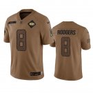 Men's New York Jets Aaron Rodgers 2023 Brown Salute To Service Limited Stitched Jersey