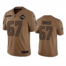 Men's Seattle Seahawks Charles Cross 2023 Brown Salute To Service Limited Stitched Jerseys