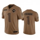 Men's Seattle Seahawks Dee Eskridge 2023 Brown Salute To Service Limited Stitched Jerseys