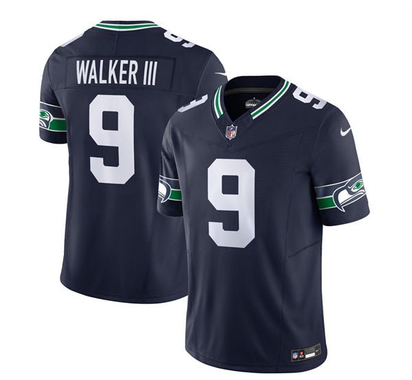 Men's Seattle Seahawks Kenneth Walker III 2023 F.U.S.E. Navy Limited Stitched Jersey