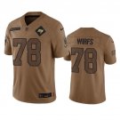 Men's Tampa Bay Buccaneers Tristan Wirfs 2023 Brown Salute To Service Limited Stitched Jerseys