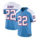 Men's Tennessee Titans Derrick Henry Blue White 2023 F.U.S.E. Vapor Limited Throwback Stitched Jerse