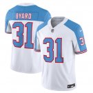 Men's Tennessee Titans Kevin Byard White Blue 2023 F.U.S.E. Vapor Limited Throwback Stitched Jersey