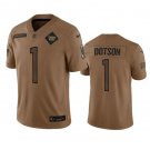 Men's Washington Commanders Jahan Dotson 2023 Brown Salute To Service Limited Stitched Jersey