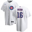 Men's Patrick Wisdom Chicago Cubs Premium Twill White Home Replica Jersey