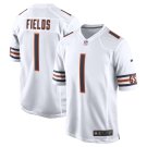 Justin Fields Chicago Bears Men's White Replica Game Jersey