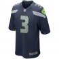 Men's Russell Wilson College Navy Seattle Seahawks Game Player Jersey