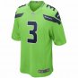 Men's Russell Wilson Neon Green Seattle Seahawks Alternate Game Jersey