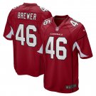 Men's Aaron Brewer Cardinal Arizona Cardinals Game Jersey