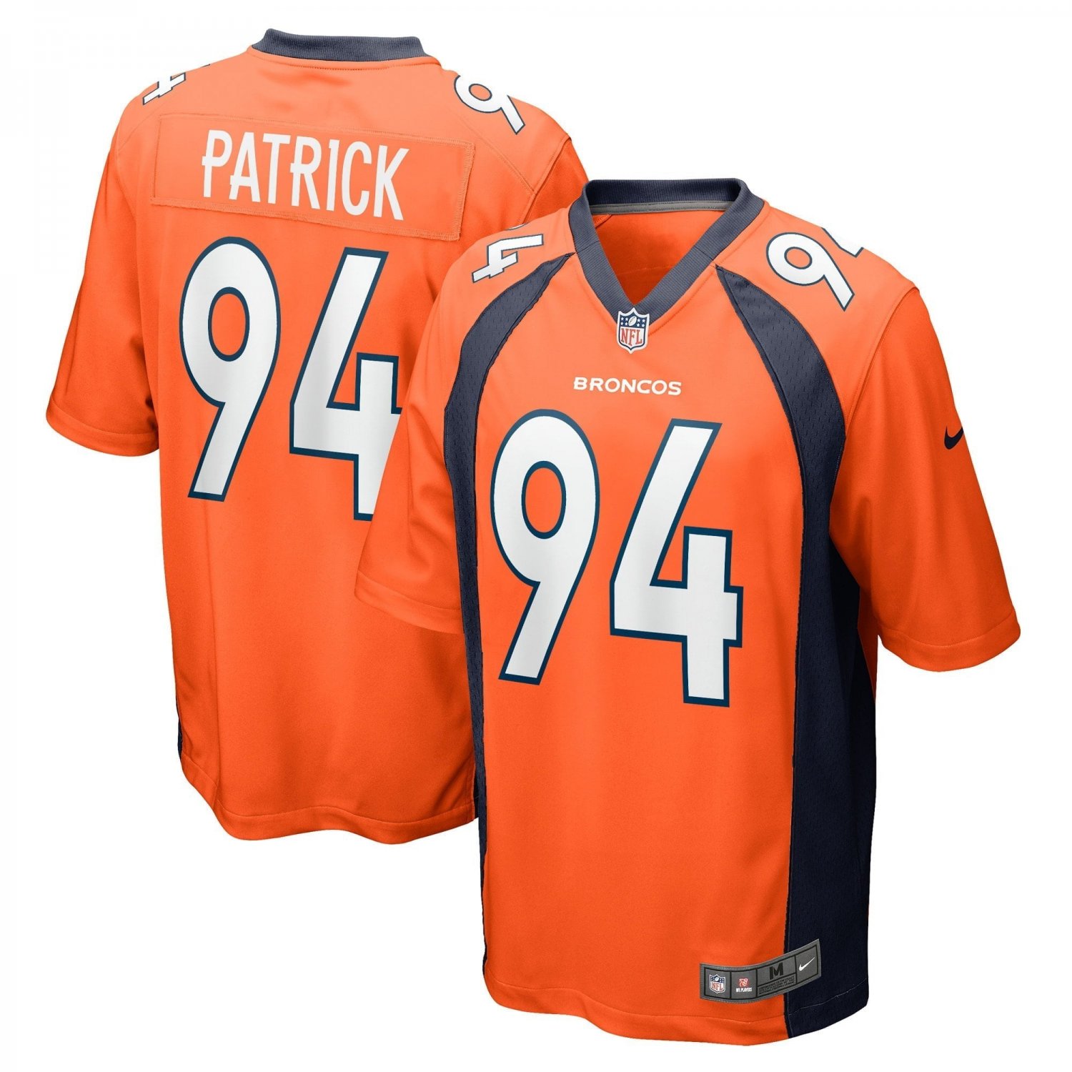 Men's Aaron Patrick Orange Denver Broncos Game Player Jersey