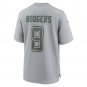 Men's Aaron Rodgers Heather Gray New York Jets Atmosphere Fashion Game Jersey
