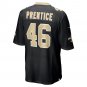 Men's Adam Prentice Black New Orleans Saints Game Player Jersey
