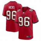 Men's Akiem Hicks Red Tampa Bay Buccaneers Game Player Jersey