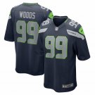 Men's Al Woods College Navy Seattle Seahawks Game Player Jersey