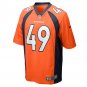 Men's Alex Singleton Orange Denver Broncos Game Player Jersey