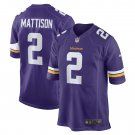 Men's Alexander Mattison Purple Minnesota Vikings Game Player Jersey