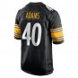 Men's Andrew Adams Black Pittsburgh Steelers Game Player Jersey