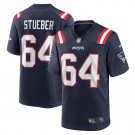Men's Andrew Stueber Navy New England Patriots Game Player Jersey