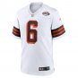 Men's Baker Mayfield White Cleveland Browns 1946 Collection Alternate Game Jersey