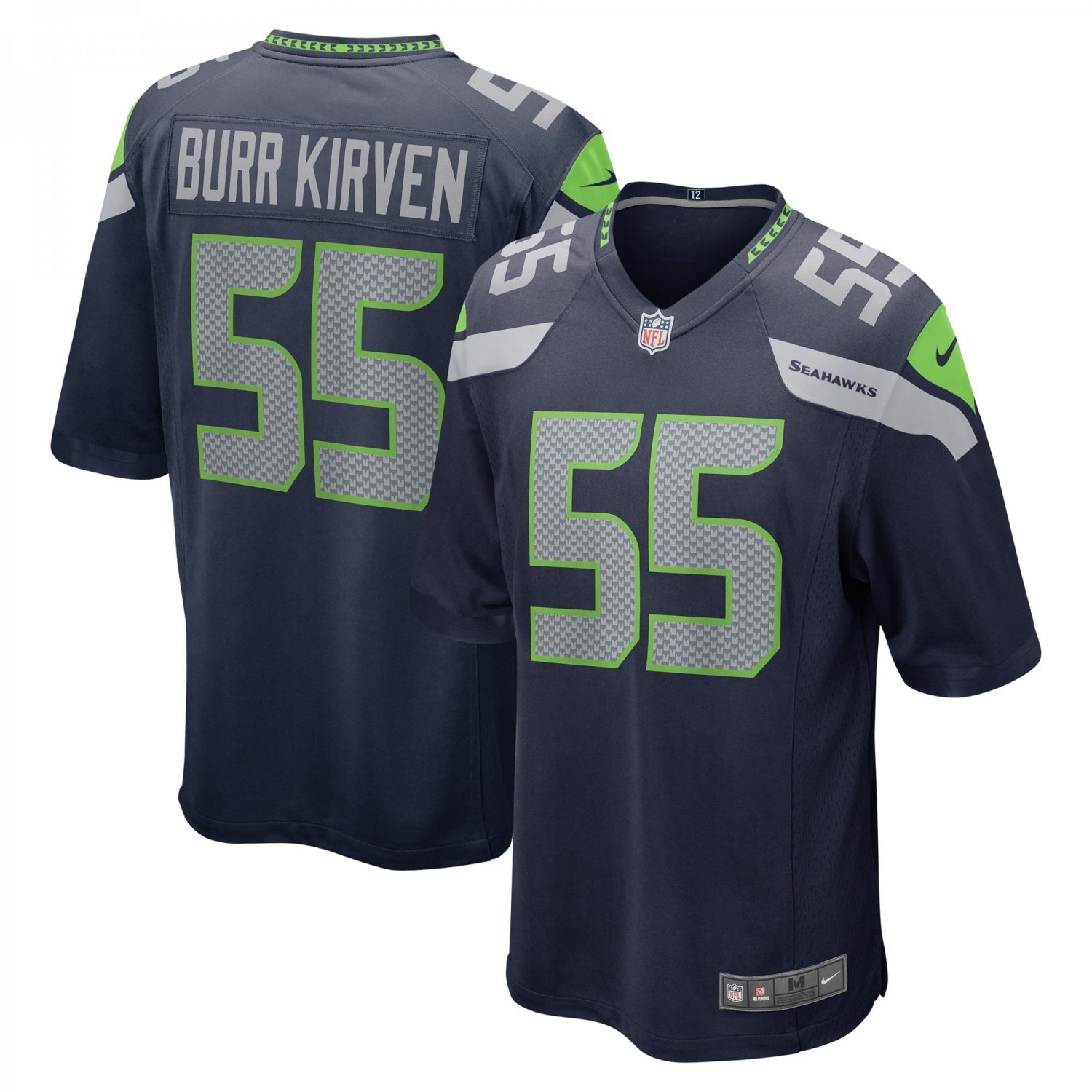 Men's Ben Burr-Kirven College Navy Seattle Seahawks Game Jersey