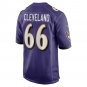 Men's Ben Cleveland Purple Baltimore Ravens Game Jersey
