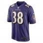 Men's Ben Mason Purple Baltimore Ravens Game Jersey