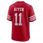 Men's Brandon Aiyuk Scarlet San Francisco 49ers Team Player Game Jersey