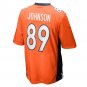 Men's Brandon Johnson Orange Denver Broncos Game Player Jersey