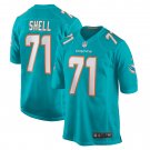 Men's Brandon Shell Aqua Miami Dolphins Home Game Player Jersey