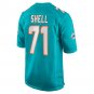 Men's Brandon Shell Aqua Miami Dolphins Home Game Player Jersey