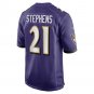 Men's Brandon Stephens Purple Baltimore Ravens Game Jersey
