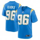 Men's Breiden Fehoko Powder Blue Los Angeles Chargers Game Player Jersey