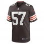 Men's Brock Hoffman Brown Cleveland Browns Game Player Jersey
