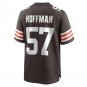 Men's Brock Hoffman Brown Cleveland Browns Game Player Jersey