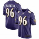 Men's Broderick Washington Purple Baltimore Ravens Game Player Jersey