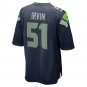 Men's Bruce Irvin College Navy Seattle Seahawks Game Jersey