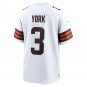 Men's Cade York White Cleveland Browns Game Player Jersey