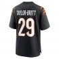 Men's Cam Taylor-Britt Black Cincinnati Bengals Game Player Jersey