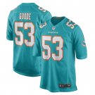 Men's Cameron Goode Aqua Miami Dolphins Game Player Jersey