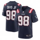 Men's Carl Davis Jr. Navy New England Patriots Game Player Jersey