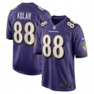 Men's Charlie Kolar Purple Baltimore Ravens Player Game Jersey