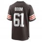 Men's Chris Odom Brown Cleveland Browns Game Player Jersey