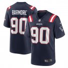 Men's Christian Barmore Navy New England Patriots Player Game Jersey