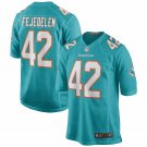 Men's Clayton Fejedelem Aqua Miami Dolphins Game Jersey