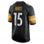 Men's Cody White Black Pittsburgh Steelers Game Jersey